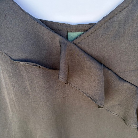 Wild Fable Black Ruffle Camisole Adjustable Spaghetti Strap V-Neck Top Small - Picture 2 of 4